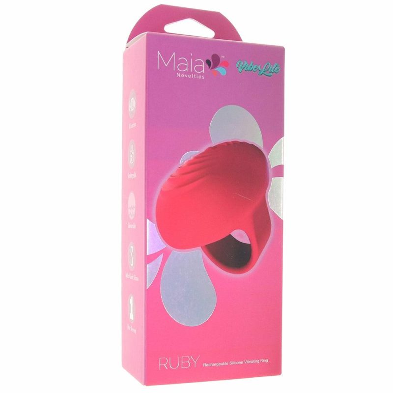 Vibrators | Ruby Silicone Ring Vibe Vibrators Maia