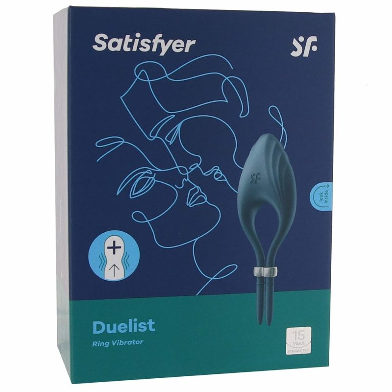 Vibrators | Satisfyer Duelist Ring Vibe In Dark Blue Vibrators Satisfyer