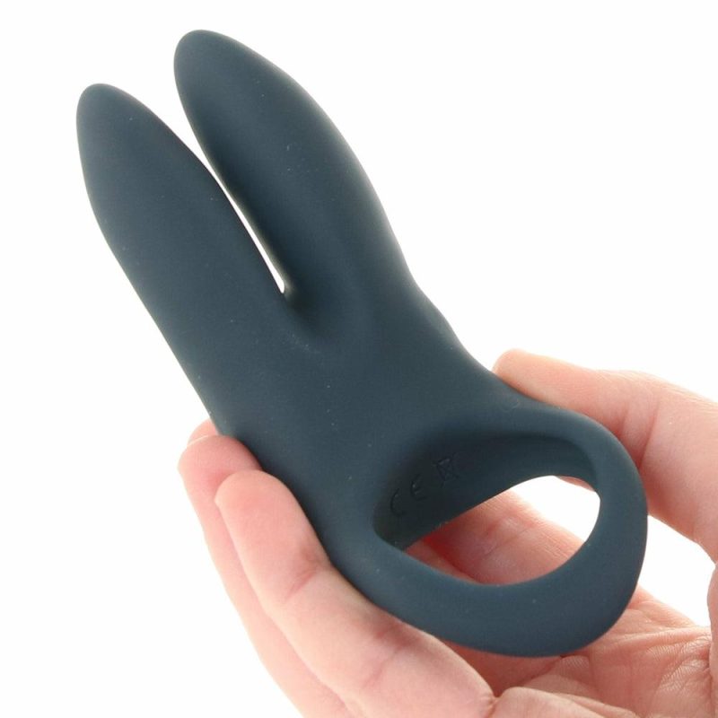 Vibrators | Sexy Bunny Vibrating C-Ring In Just Black Vibrators VeDO