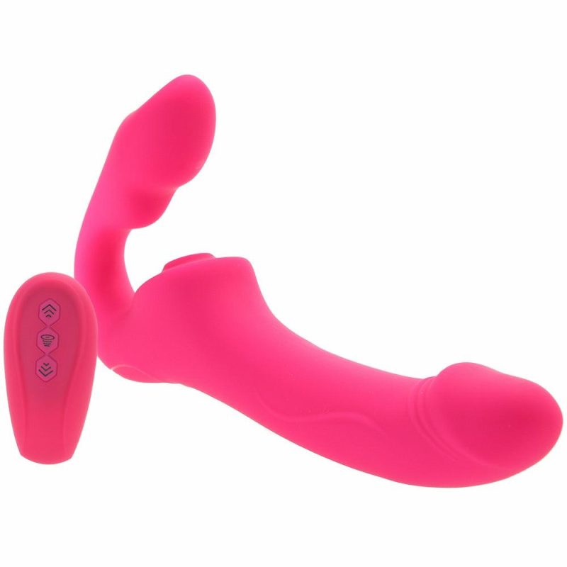 Vibrators | Strap U Mighty Licker Strapless Strap-On Vibe Vibrators Pink