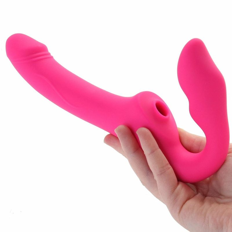 Vibrators | Strap U Mighty Licker Strapless Strap-On Vibe Vibrators Pink