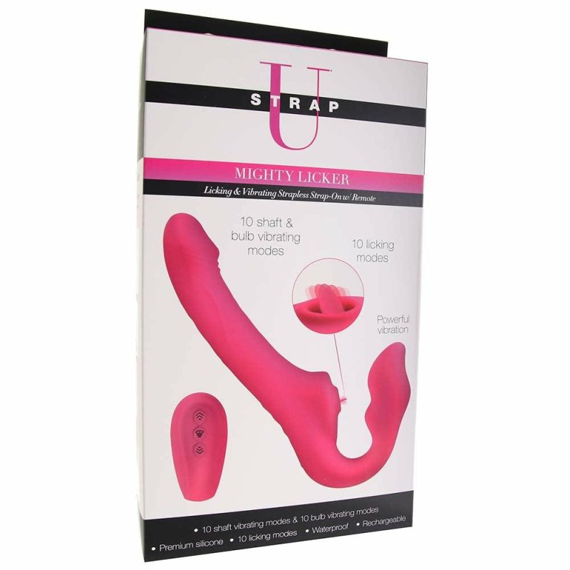 Vibrators | Strap U Mighty Licker Strapless Strap-On Vibe Vibrators Pink