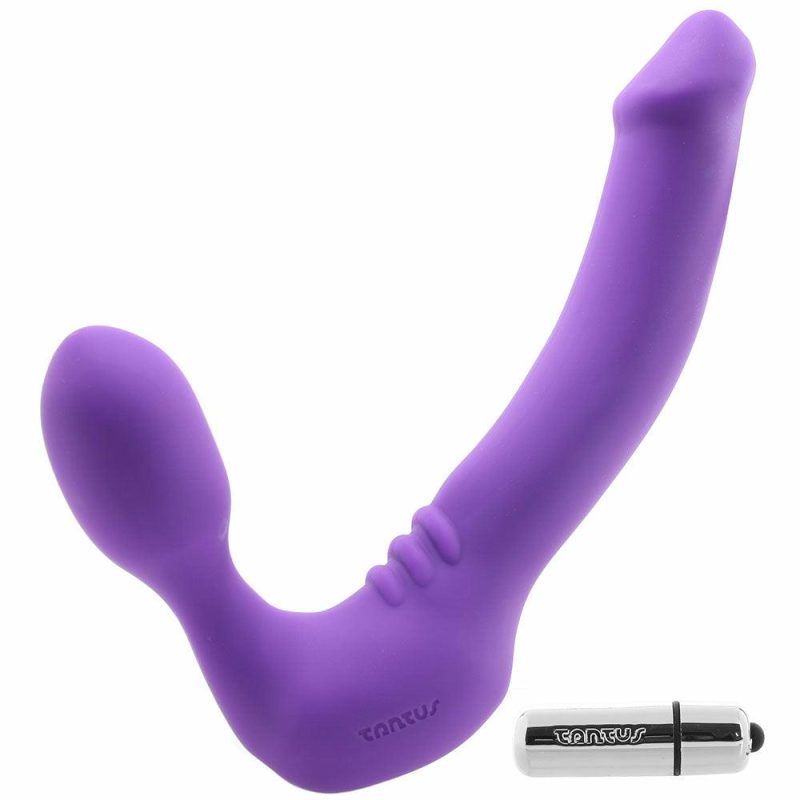 Vibrators | Strapless Original Double Vibrating Dildo In Violet Dildos Dildos