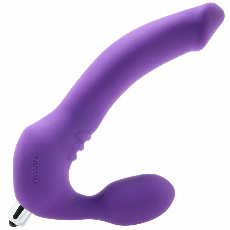 Vibrators | Strapless Original Double Vibrating Dildo In Violet Dildos Dildos