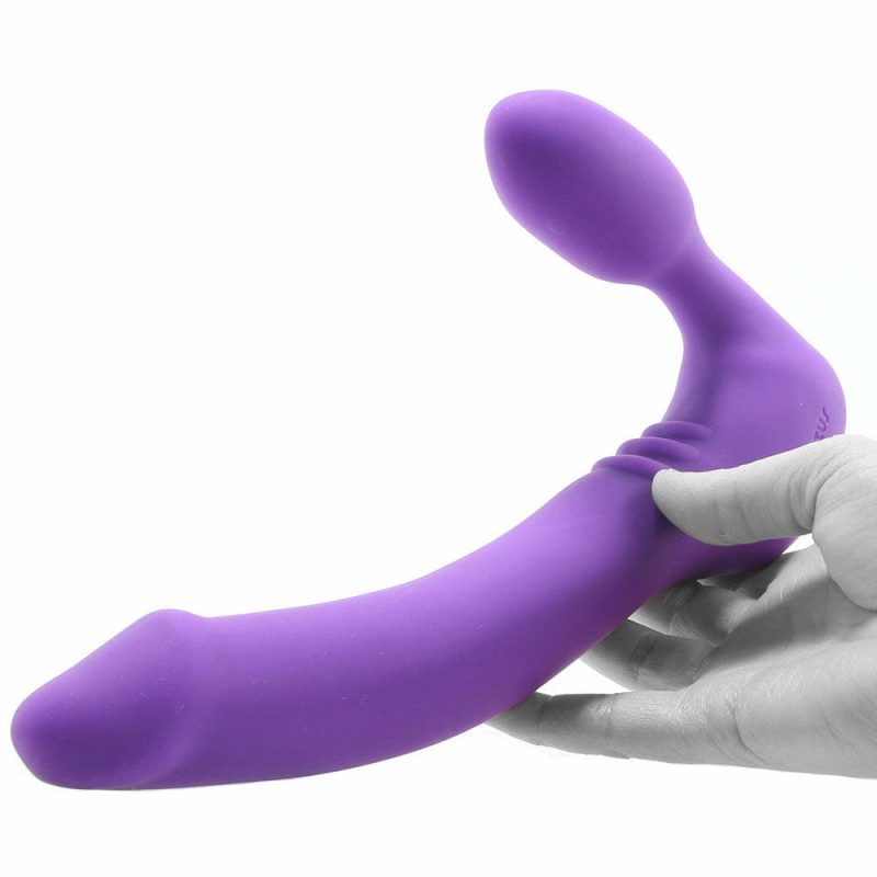 Vibrators | Strapless Original Double Vibrating Dildo In Violet Dildos Dildos