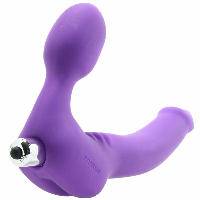 Vibrators | Strapless Original Double Vibrating Dildo In Violet Dildos Dildos