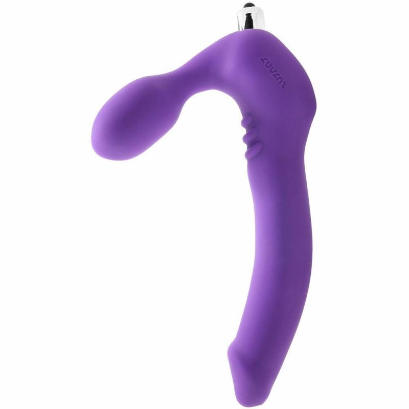 Vibrators | Strapless Original Double Vibrating Dildo In Violet Dildos Dildos