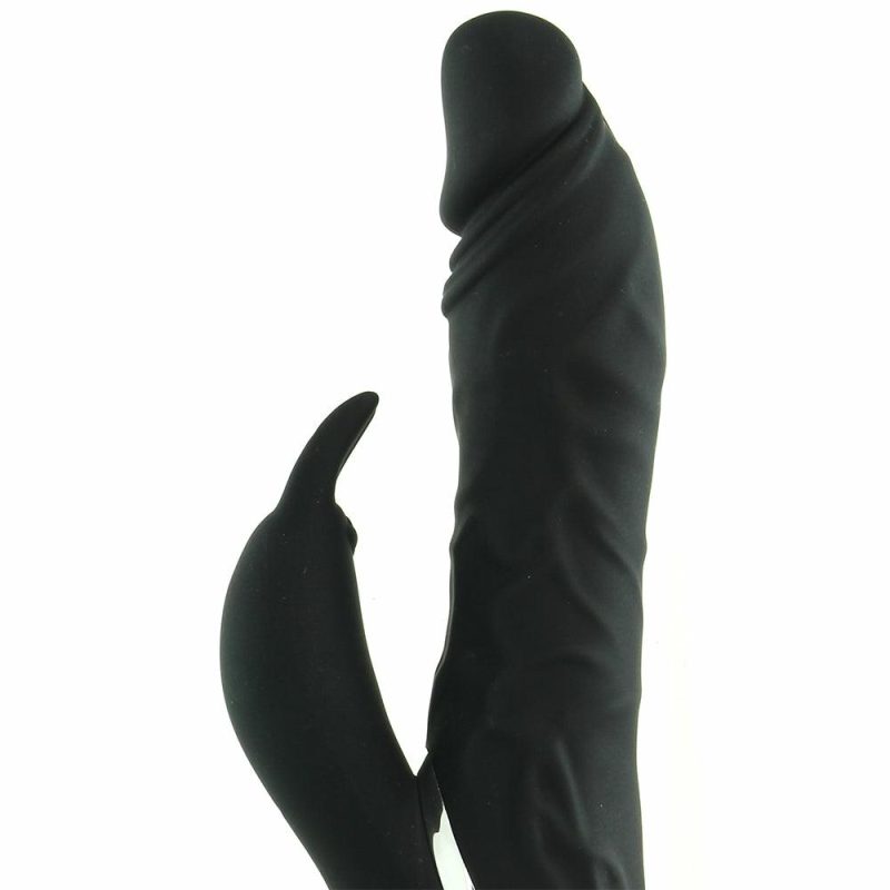 Vibrators | Surenda Silicone Rabbit Lover Vibe In Black Vibrators Black