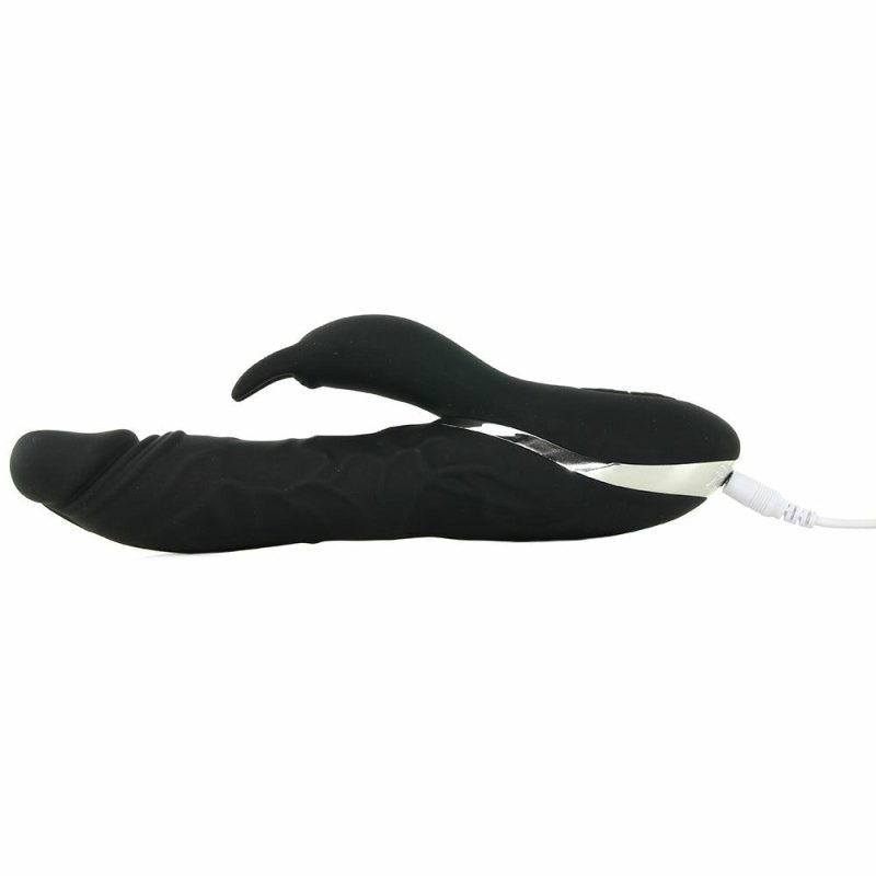 Vibrators | Surenda Silicone Rabbit Lover Vibe In Black Vibrators Black