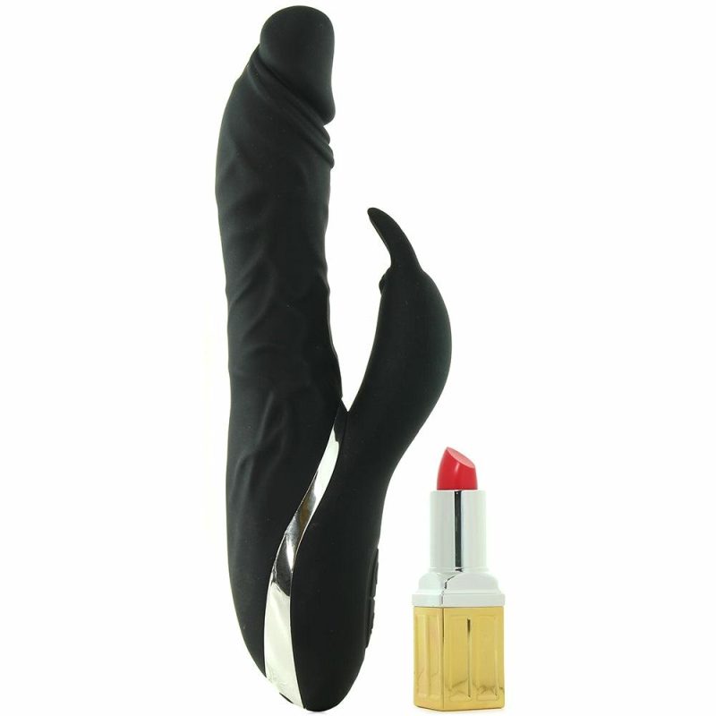 Vibrators | Surenda Silicone Rabbit Lover Vibe In Black Vibrators Black