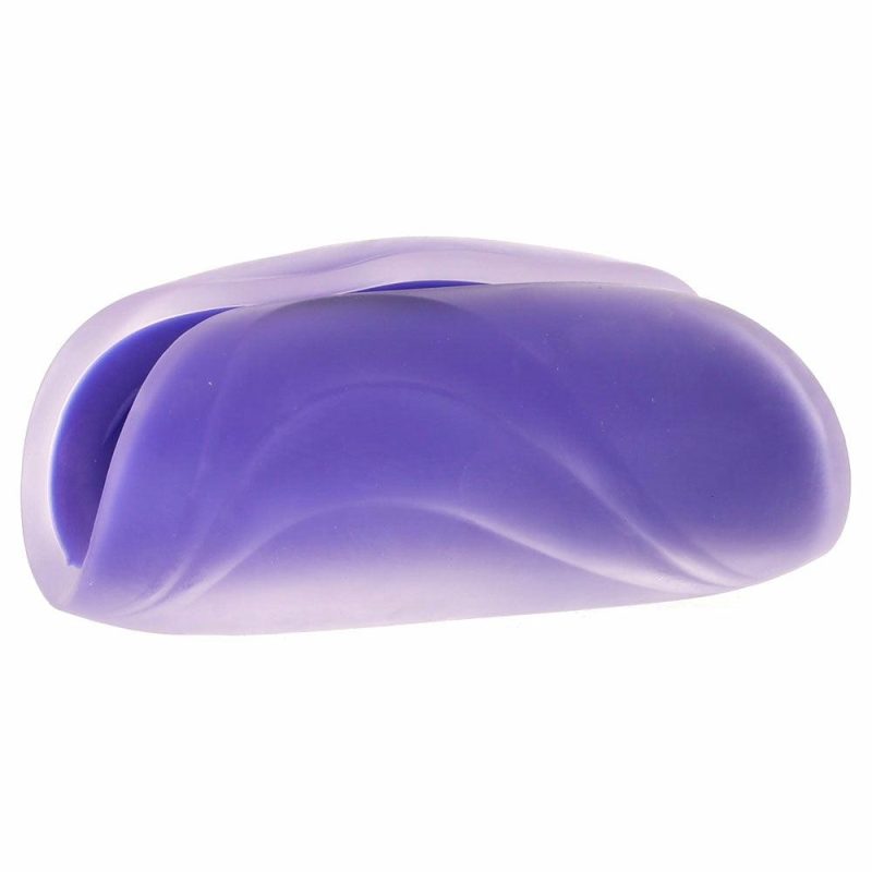 Vibrators | The Gripper Spiral Grip Open Sleeve Masturbator In Purple Male Masturbators CalExotics