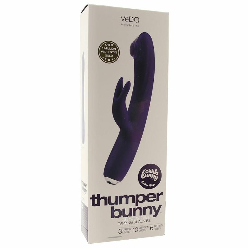 Vibrators | Thumper Bunny Tapping Rabbit Vibe In Purple Vibrators Purple