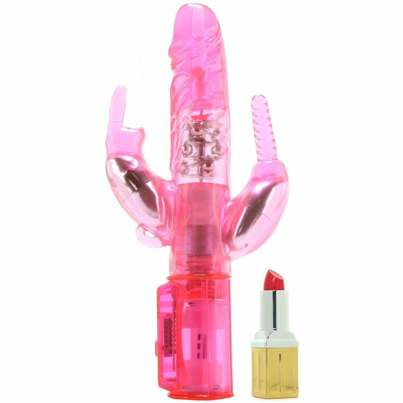 Vibrators | Total Ecstasy Triple Stimulator Vibe Vibrators Pink