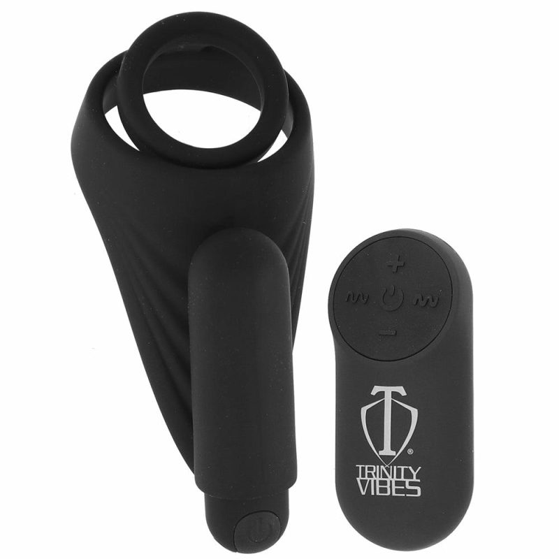 Vibrators | Trinity Vibes Remote C-Ring With Taint Stimulator Vibrators Vibrators