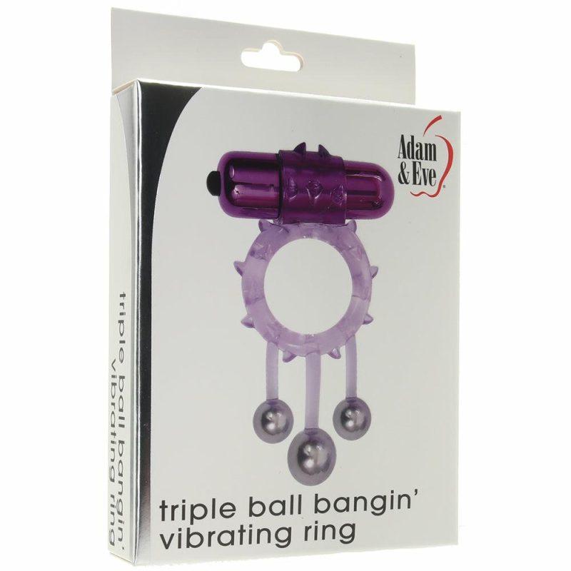 Vibrators | Triple Ball Bangin’ Vibrating Ring In Purple Vibrators Evolved Novelties