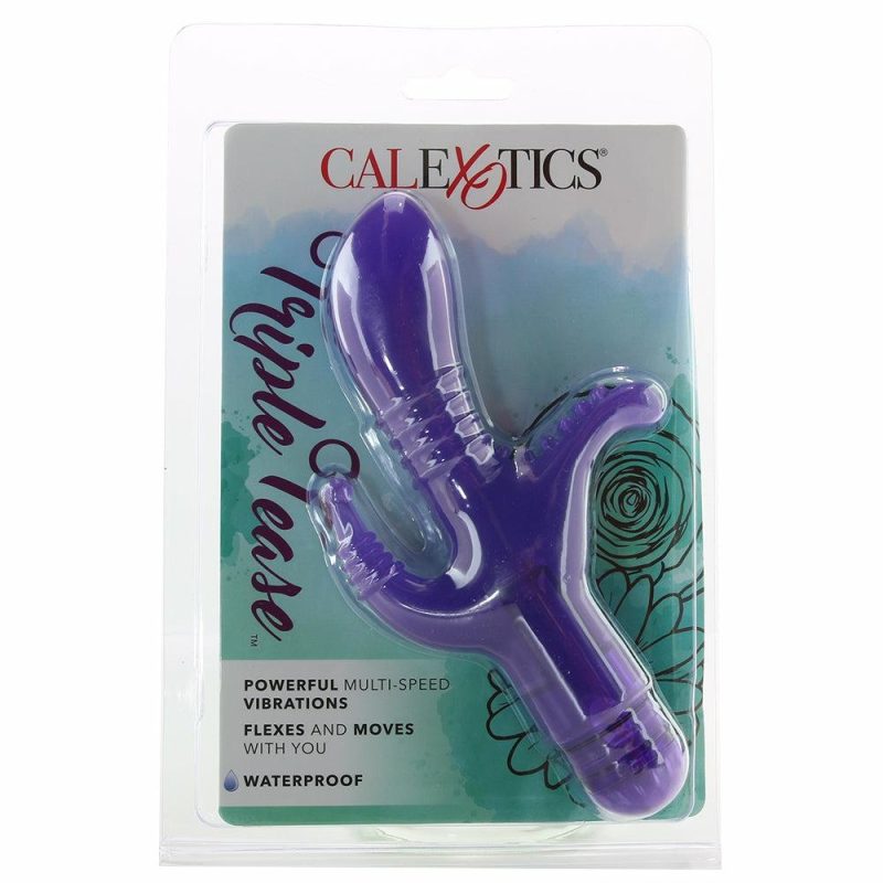 Vibrators | Triple Tease Vibe In Purple Vibrators CalExotics