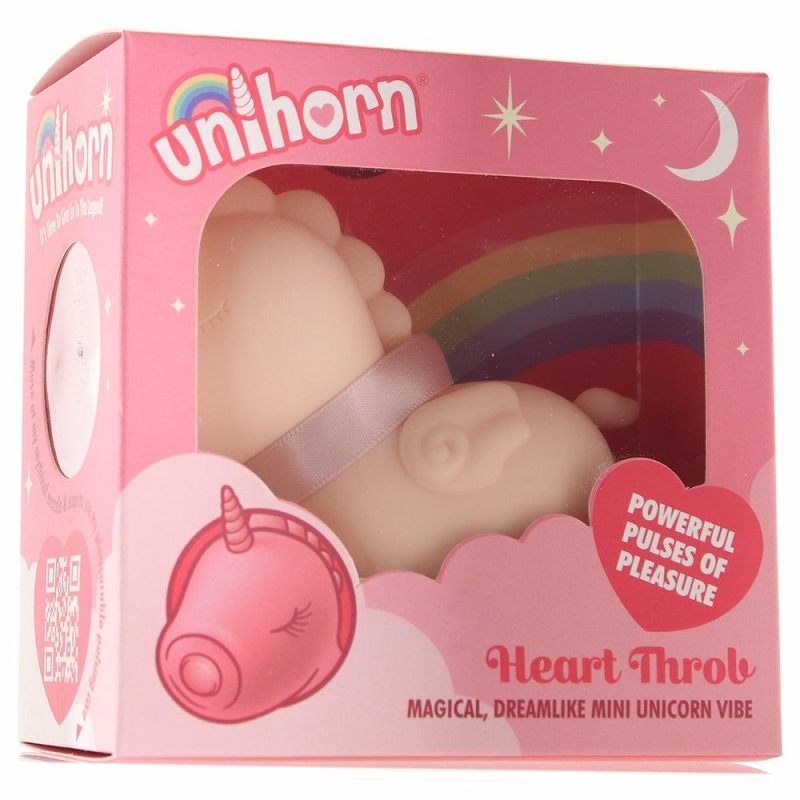 Vibrators | Unihorn Heart Throb Mini Unicorn Pulsing Vibe Vibrators Beige