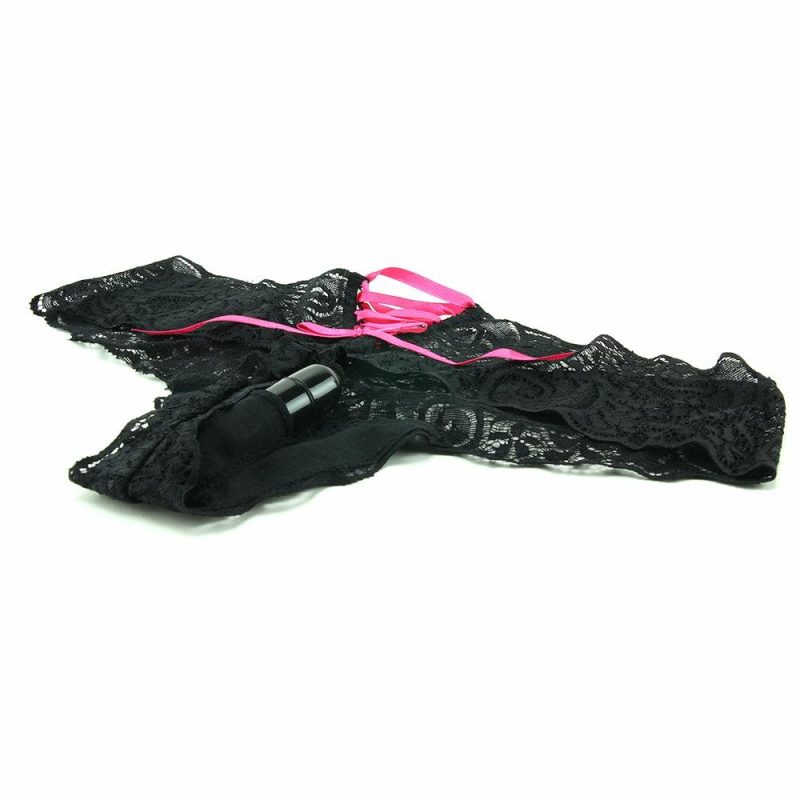 Vibrators | Vibrating Panties With Hidden Vibe Pocket /M Vibrators Black