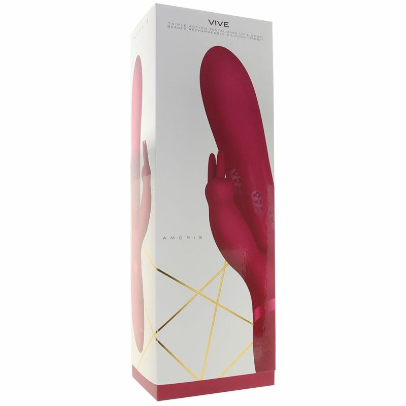 Vibrators | Vive Amoris Triple Action Thrusting Beaded Rabbit In Pink Vibrators Pink