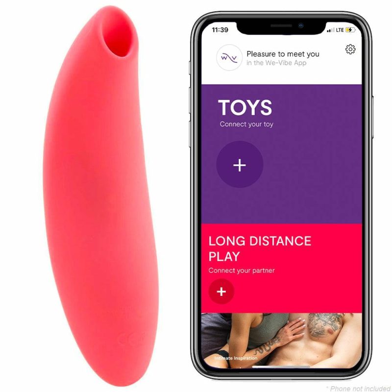 Vibrators | We-Vibe Melt Pleasure Air Clitoral Stimulator In Coral Vibrators Orange, Pink