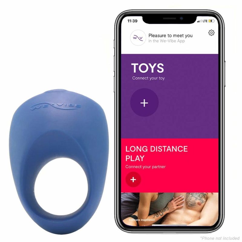 Vibrators | We-Vibe Pivot Vibrating Silicone Ring In Navy Vibrators Vibrators