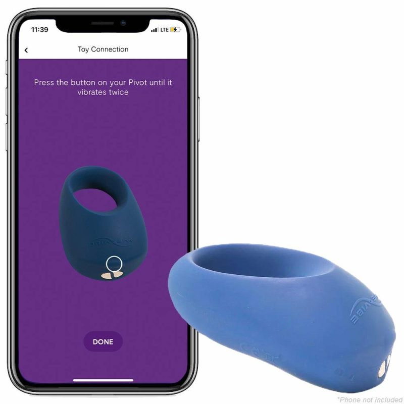 Vibrators | We-Vibe Pivot Vibrating Silicone Ring In Navy Vibrators Vibrators