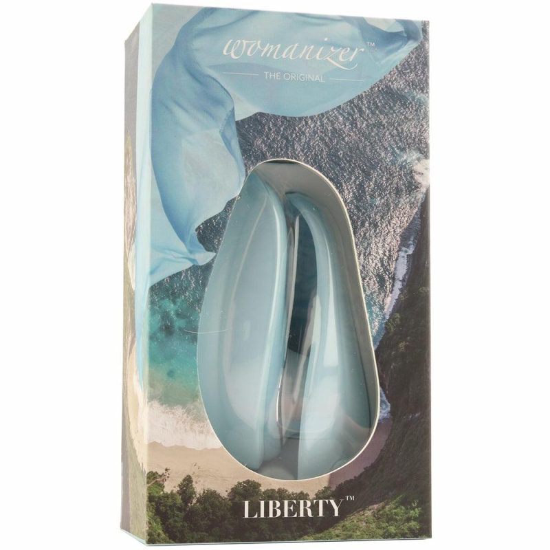 Vibrators | Womanizer Liberty Clitoral Stimulator In Powder Blue Vibrators Blue