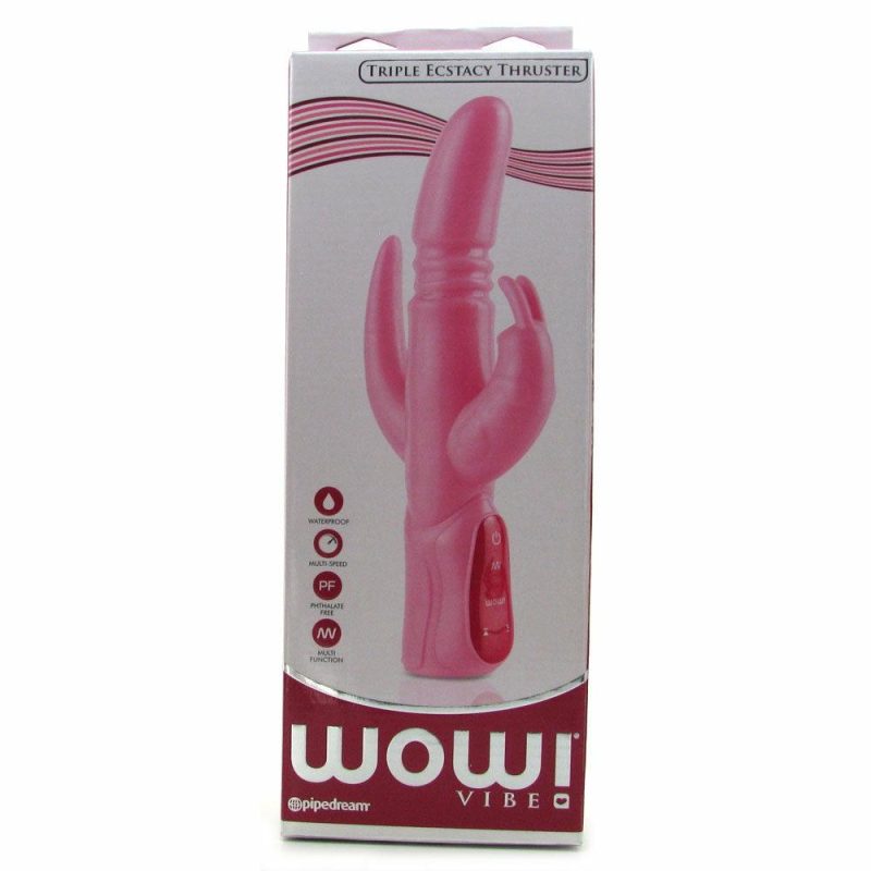 Vibrators | Wow! Triple Ecstacy Thruster Vibe Vibrators Pink