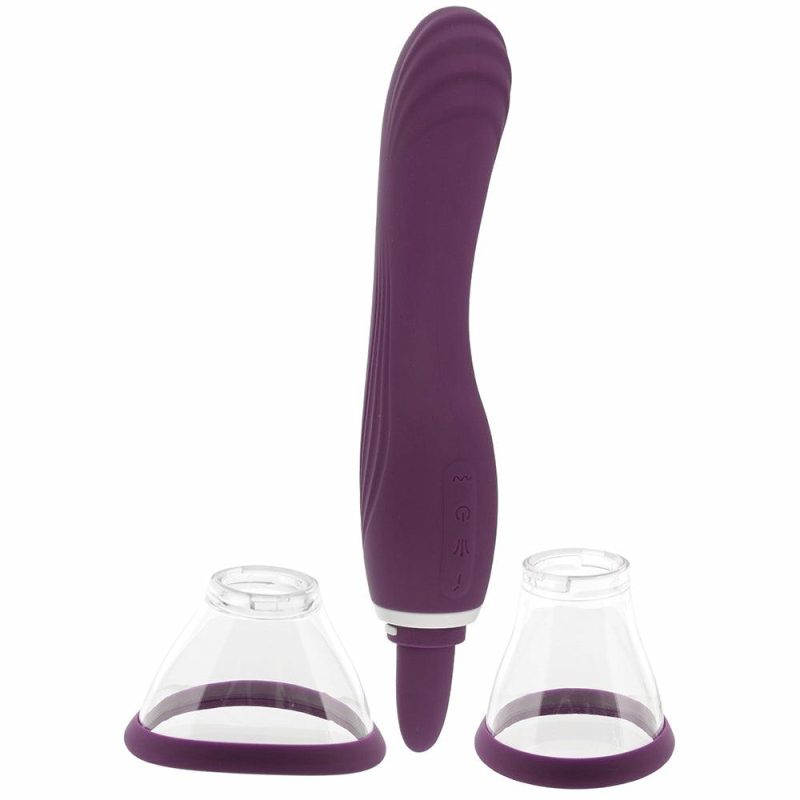 Vibrators | Inya Triple Delight Licking Suction Vibe In Purple Vibrators ns novelties