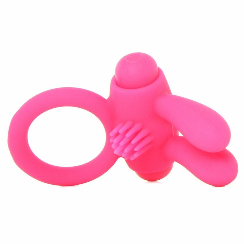 Vibrators | Neon Rabbit Vibrating Cock Ring In Pink Vibrators Pipedream