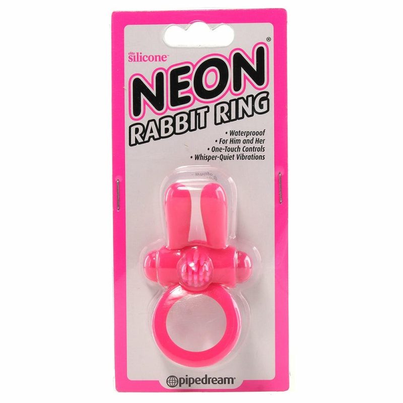 Vibrators | Neon Rabbit Vibrating Cock Ring In Pink Vibrators Pipedream