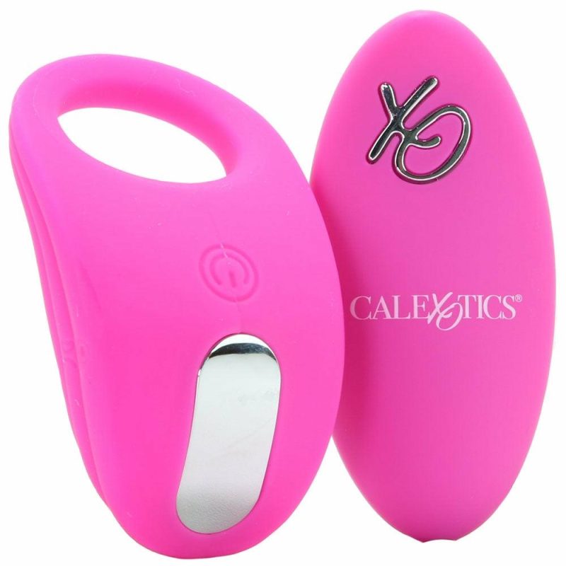 Vibrators | Silicone Remote Pleasure Vibrating Cock Ring Vibrators CalExotics