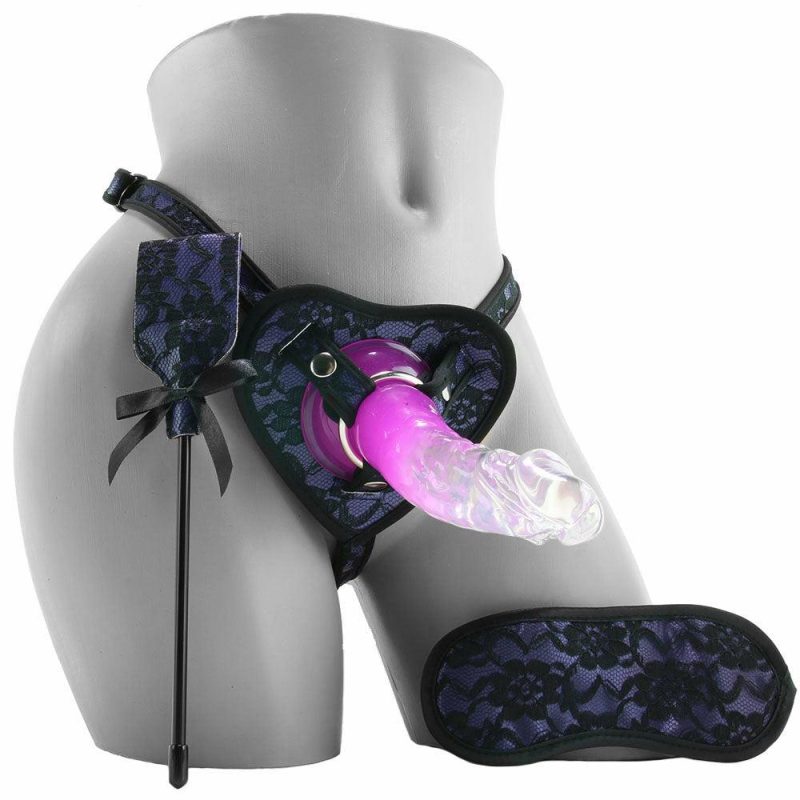 Dildos | Heart-Throb Deluxe Harness Kit & Curved Dildo In Purple Dildos Dildos