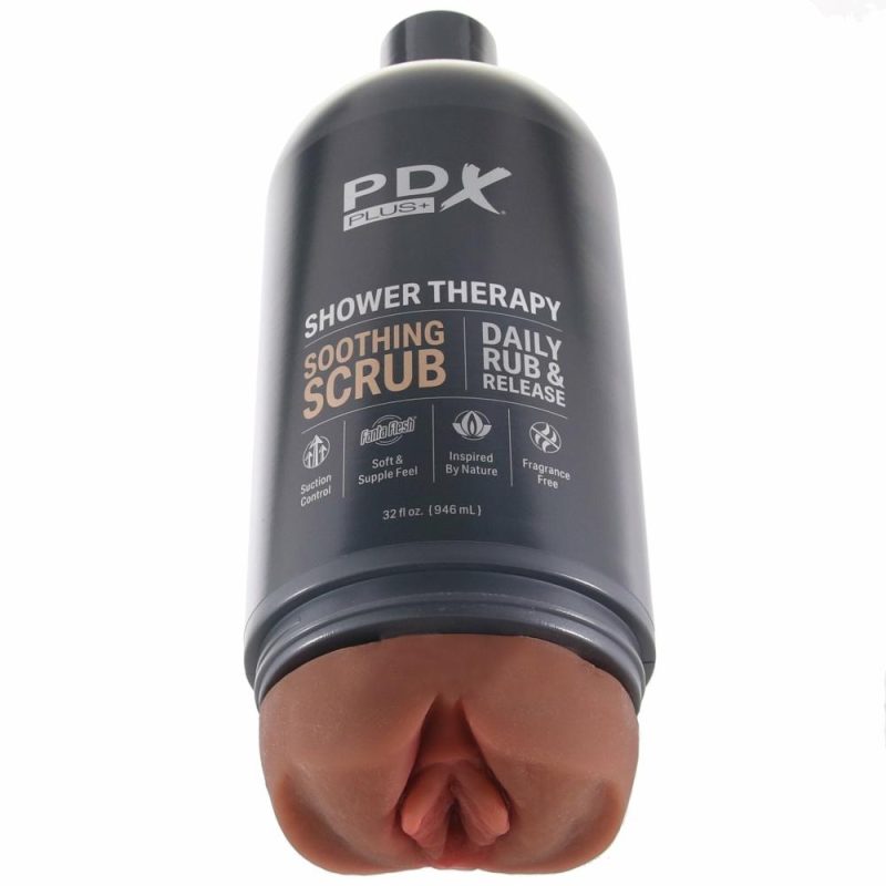 Male Masturbators | Pdx Shower Therapy Soothing Scrub Stroker In Brown Male Masturbators Male Masturbators