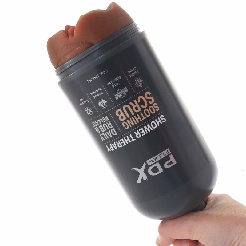 Male Masturbators | Pdx Shower Therapy Soothing Scrub Stroker In Brown Male Masturbators Male Masturbators