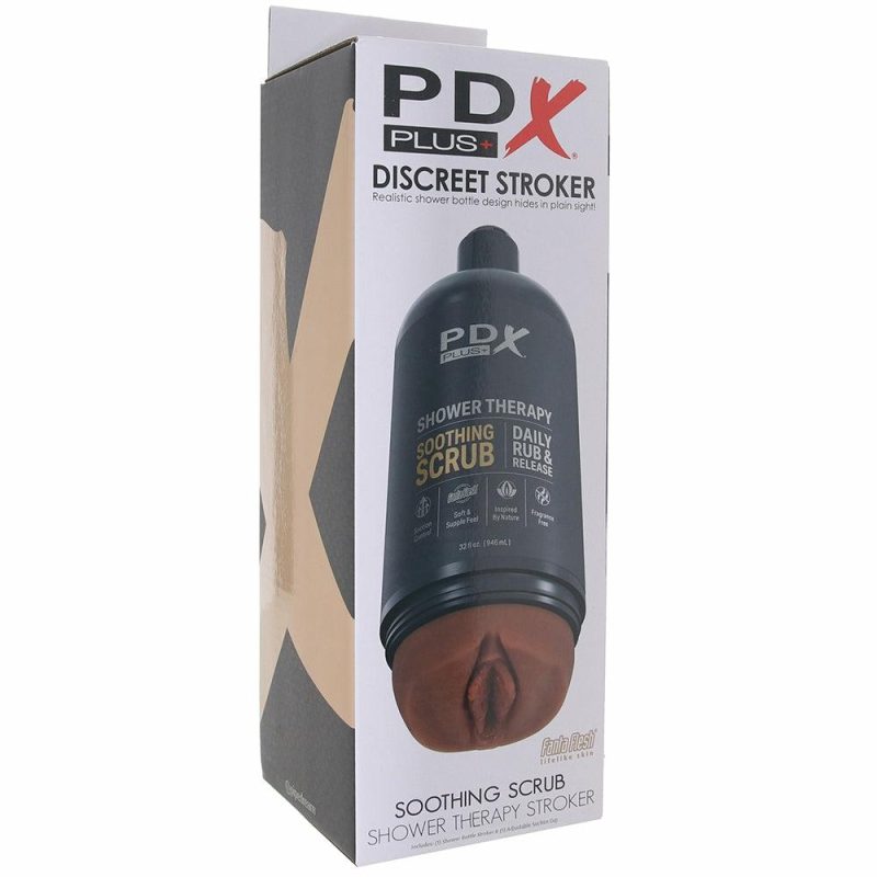 Male Masturbators | Pdx Shower Therapy Soothing Scrub Stroker In Brown Male Masturbators Male Masturbators