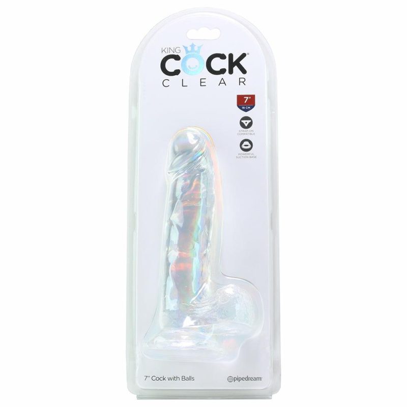 Dildos | King Cock 7 Inch Ballsy Dildo In Clear Dildos Dildos