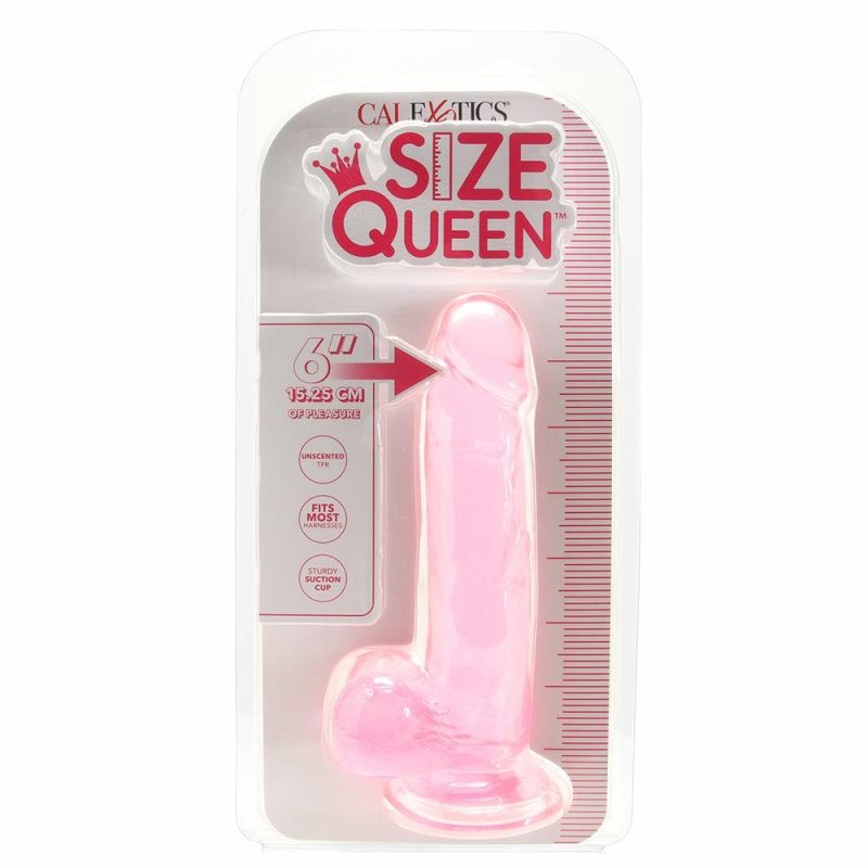 Dildos | Size Queen 6 Inch Jelly Dildo In Pink Dildos CalExotics