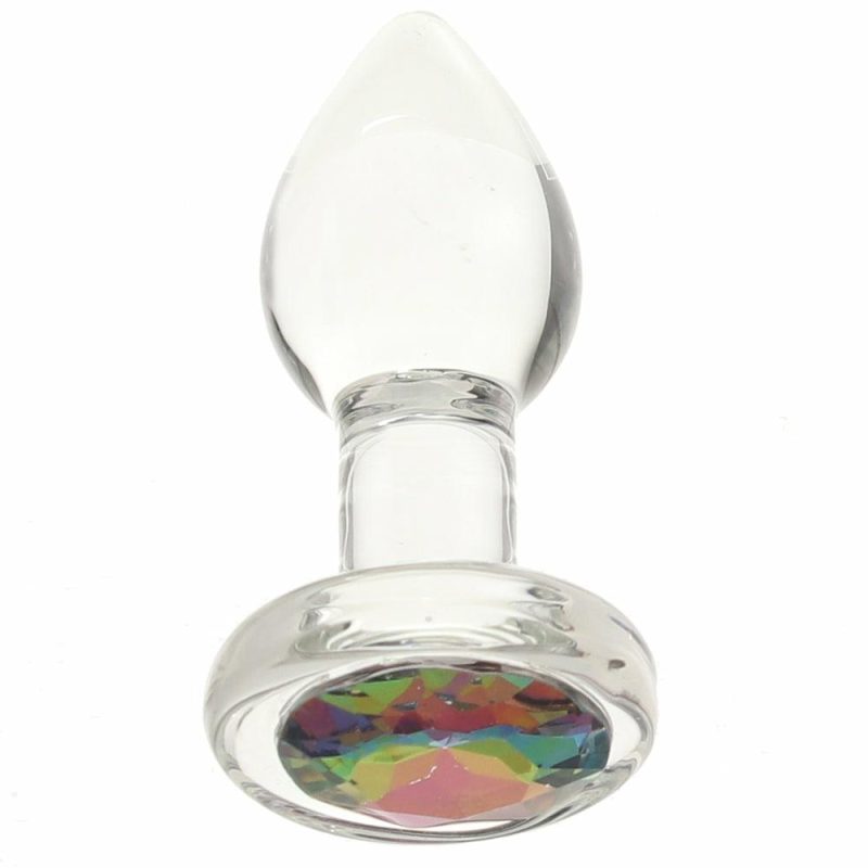 Anal Sex Toys | Crystal Desires Rainbow Gem Glass Plug In Small Anal Sex Toys Anal Sex Toys