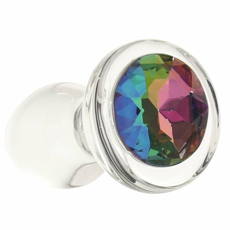 Anal Sex Toys | Crystal Desires Rainbow Gem Glass Plug In Small Anal Sex Toys Anal Sex Toys