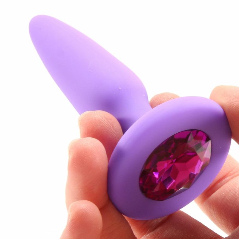 Anal Sex Toys | Glams Mini Purple Gem Silicone Butt Plug Anal Sex Toys Anal Sex Toys