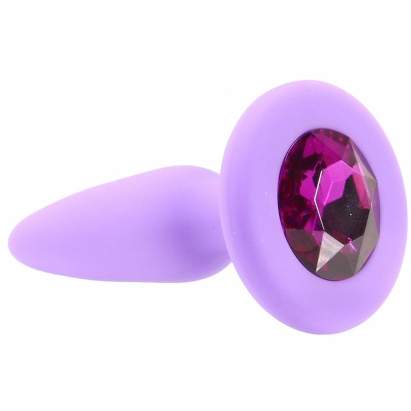 Anal Sex Toys | Glams Mini Purple Gem Silicone Butt Plug Anal Sex Toys Anal Sex Toys