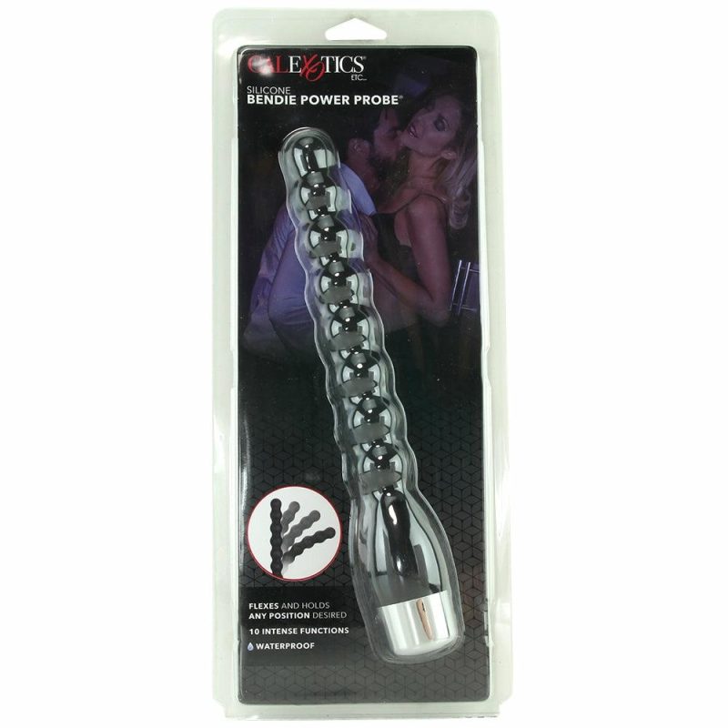 Vibrators | Bendie Silicone Beaded Power Probe In Black Anal Sex Toys Anal Sex Toys